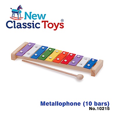 【荷蘭New Classic Toys】幼兒10音彩虹敲敲鐵琴 - 10215