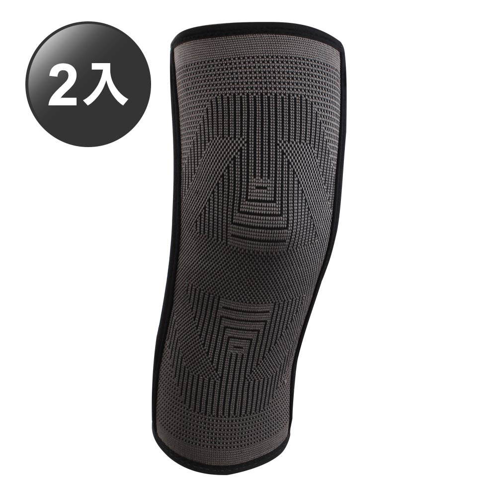 裕發YUFA  3D編織竹炭彈性機能護膝2入組(側條加強型)