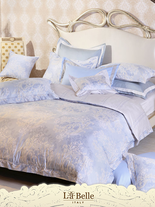 義大利La Belle 絢藍之光 特大四件式舖棉兩用被床包組MIT