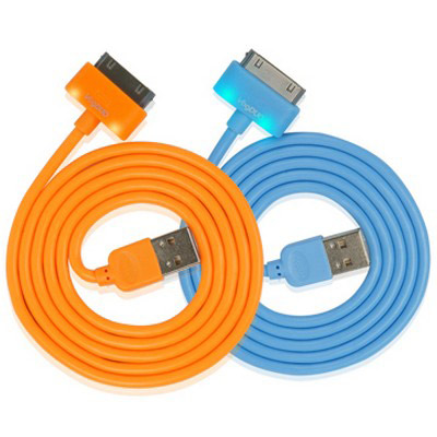 VogDUO沃都【IPC11-2TW1】炫亮型充電傳輸線(藍色/橘色)