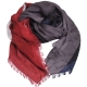 FENDI 經典怪獸圖騰羊毛混搭絲質造型絲巾披肩(紅/灰/藍) product thumbnail 1