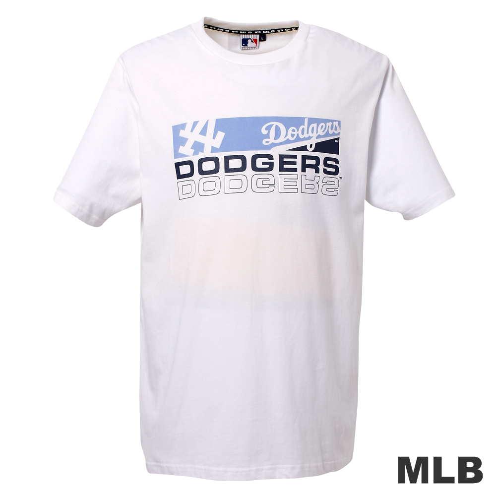 MLB-洛杉磯道奇隊印花海洋風T恤-白(男)