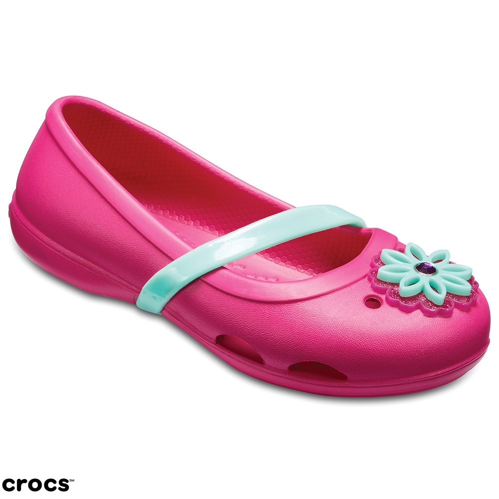 Crocs 卡駱馳 (童鞋) 莉娜小平底童鞋 205040-6X0