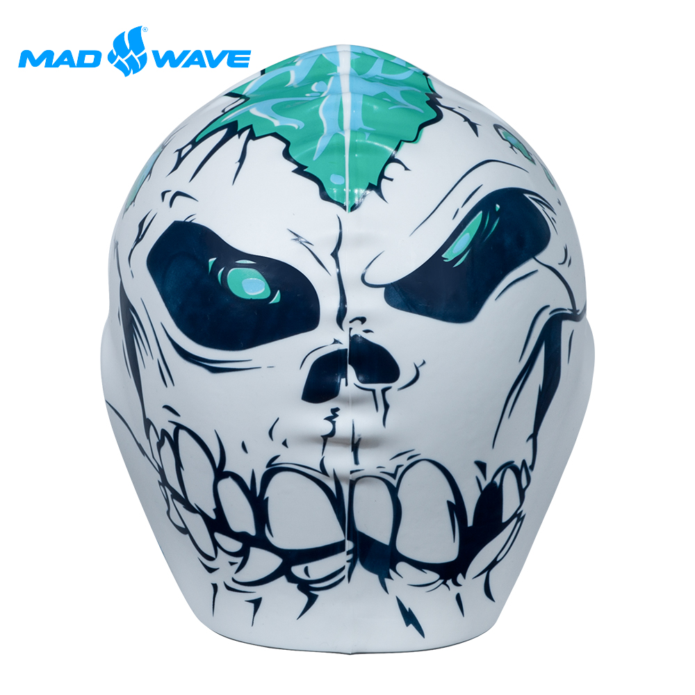 俄羅斯 邁俄威 成人矽膠泳帽 MADWAVE SKULL