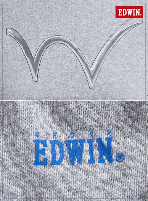 EDWIN 東京系列W反光短袖T恤-女-麻灰