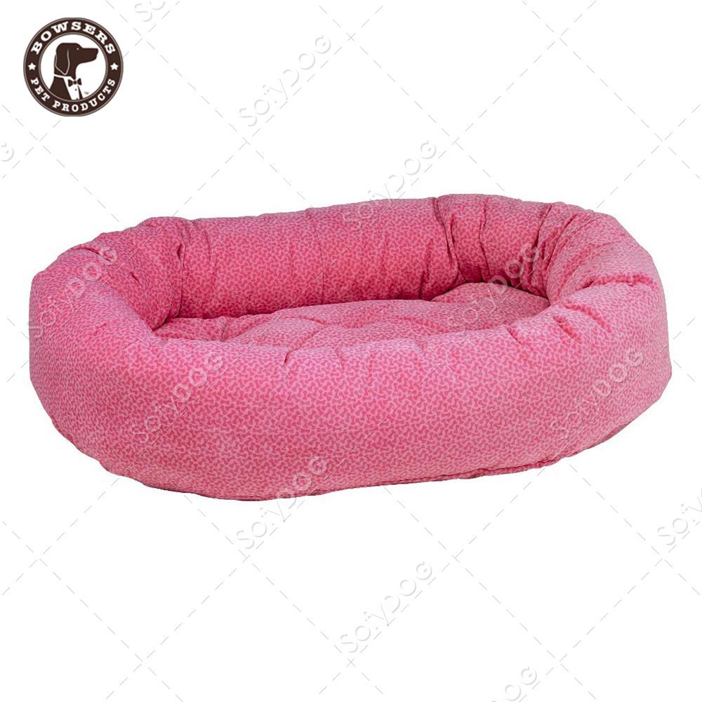 BOWSERS甜甜圈極適寵物床-粉紅小骨頭-XS
