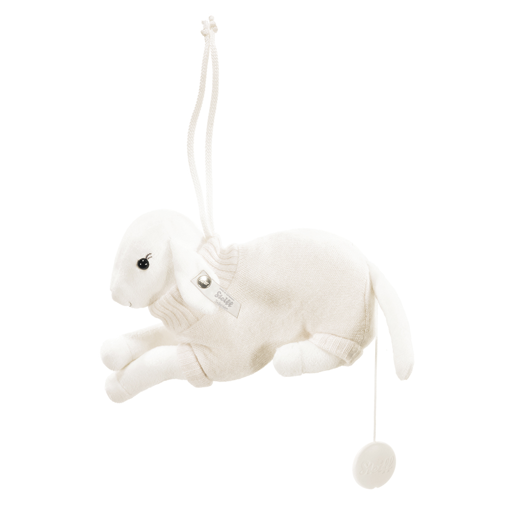 STEIFF德國金耳釦泰迪熊 Lamb 18cm 嬰幼兒音樂鈴(頂級精品)