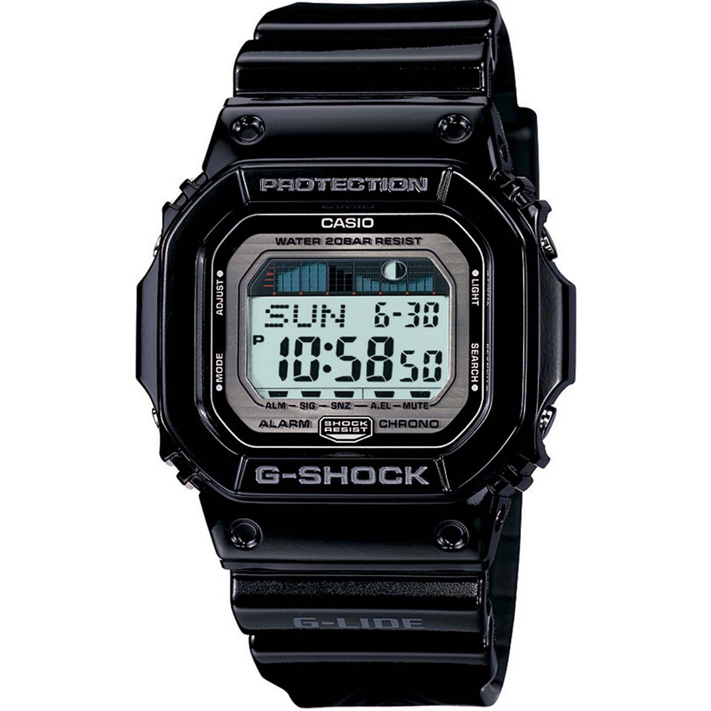 G-SHOCK 月齡潮汐電子休閒錶-黑