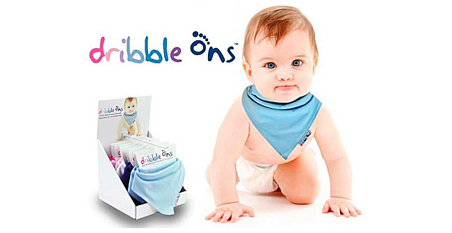 Dribble ons 嬰兒領巾造型圍兜口水巾-彩虹款