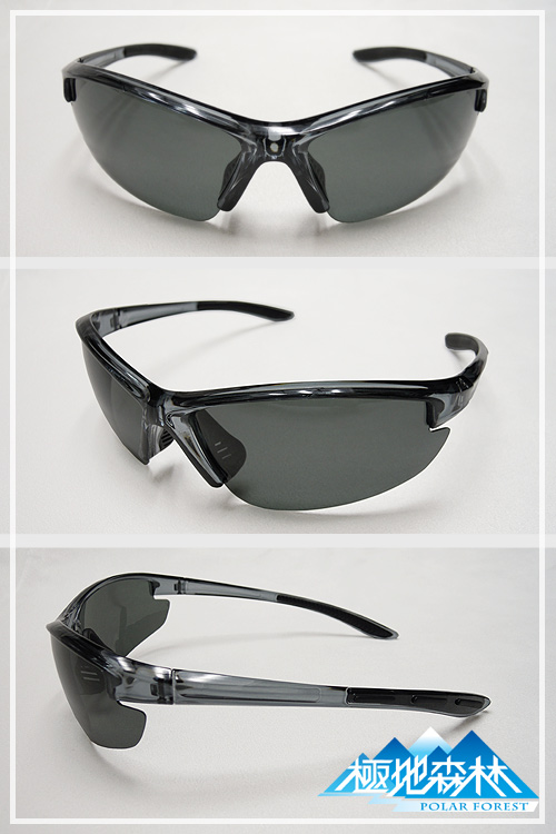 【極地森林】深灰色TAC寶麗萊偏光鏡片運動太陽眼鏡(7703) - 快速到貨