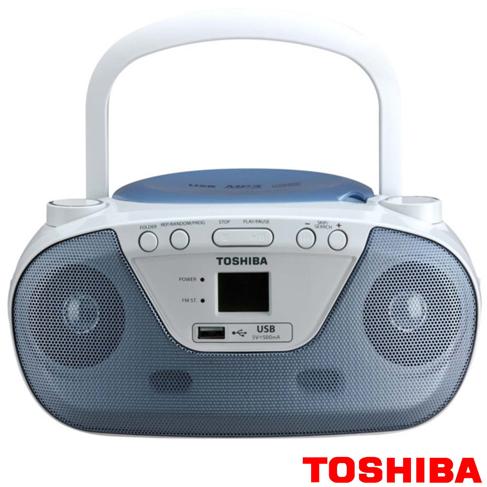 【TOSHIBA】手提CD/USB音響 TY-CRU8TW 藍色