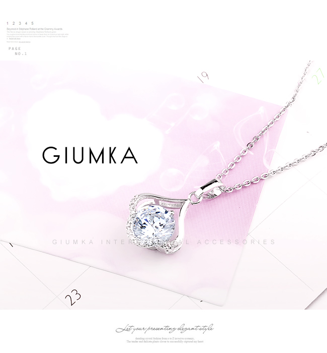 GIUMKA 閃爍 項鍊 八心八箭