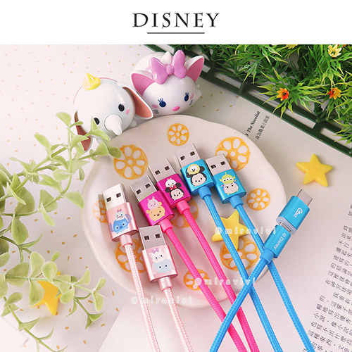 Disney迪士尼Tsum Tsum Micro USB+Type-C傳輸線