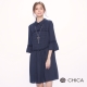 CHICA 波西米亞荷葉浪漫寬袖設計洋裝(1色) product thumbnail 1