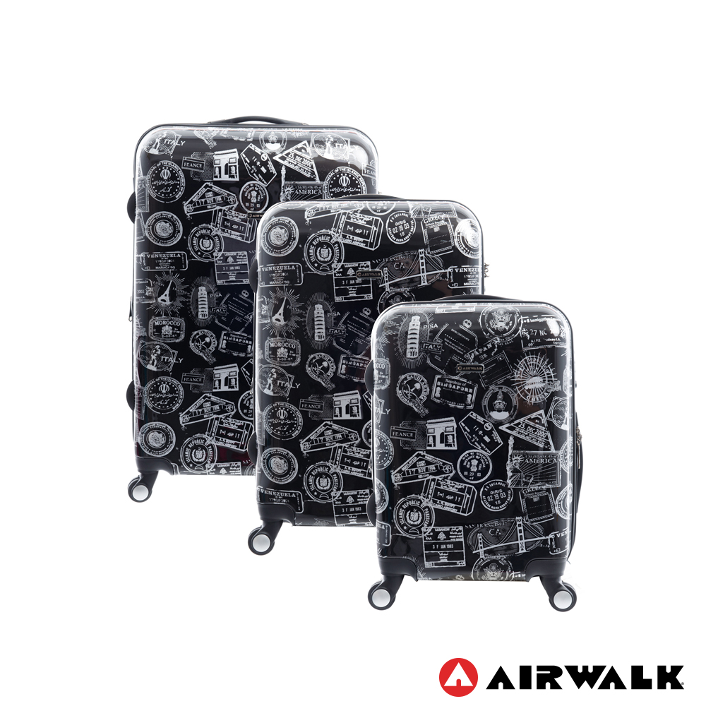 AIRWALK  - 精彩歷程 環郵世界行李箱20+24+28吋 三箱組(遊玩靚黑)