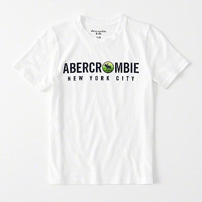 AF a&f Abercrombie & Fitch 小孩 T恤 白色 0632