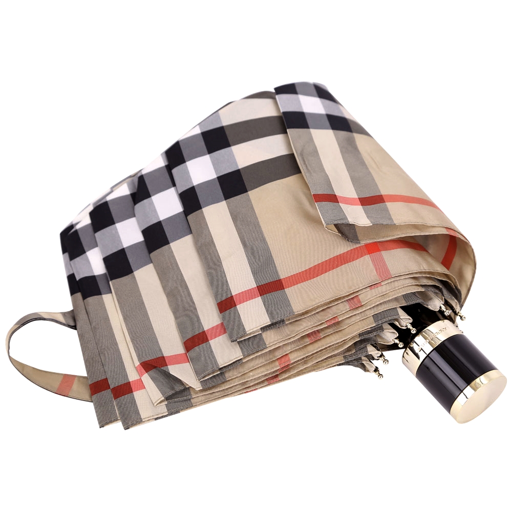 BURBERRY 經典格紋摺疊傘(駝色) | 歐系精品包/配件| Yahoo奇摩購物中心
