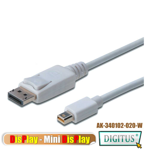Mini DisplayPort轉 DisplayPort互轉線 *2公尺圓線(公-公)