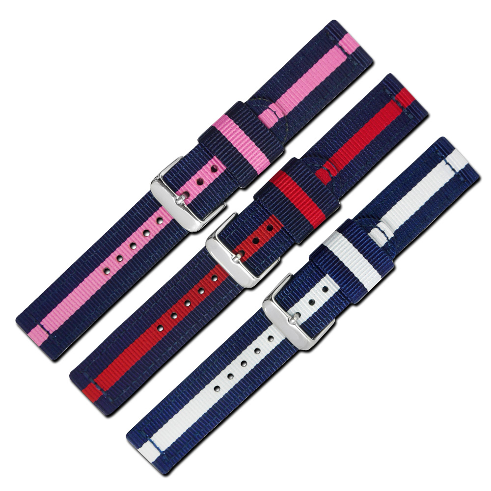 Watchband /各品牌通用休閒尼龍帆布錶帶-三色任選