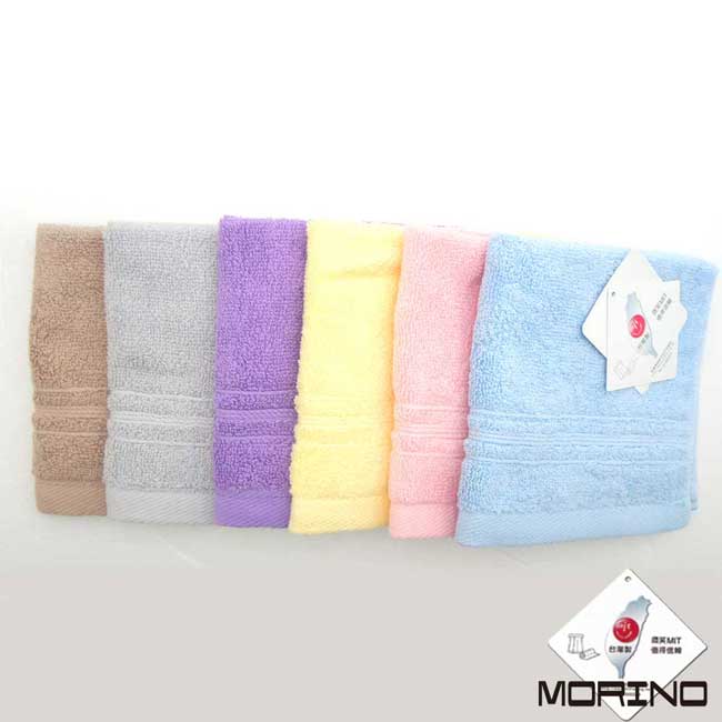 (超值5條組)純棉飯店級素色緞條毛巾 MORINO