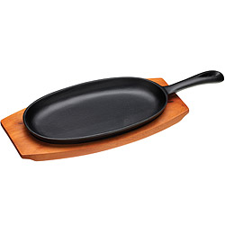 《KitchenCraft》附座鑄鐵鐵板 | 平底鑄鐵烤盤煎盤