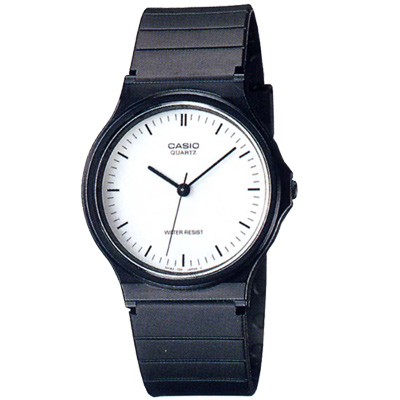 CASIO 超輕薄感數字錶(MQ-24-7E)-白面黑釘字