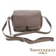 義大利Terrazzo - 小羊皮手工十字編織斜背包(雙格) - 灰色 17G2839B product thumbnail 1