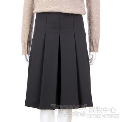 Max Mara 深灰色百摺A字裙