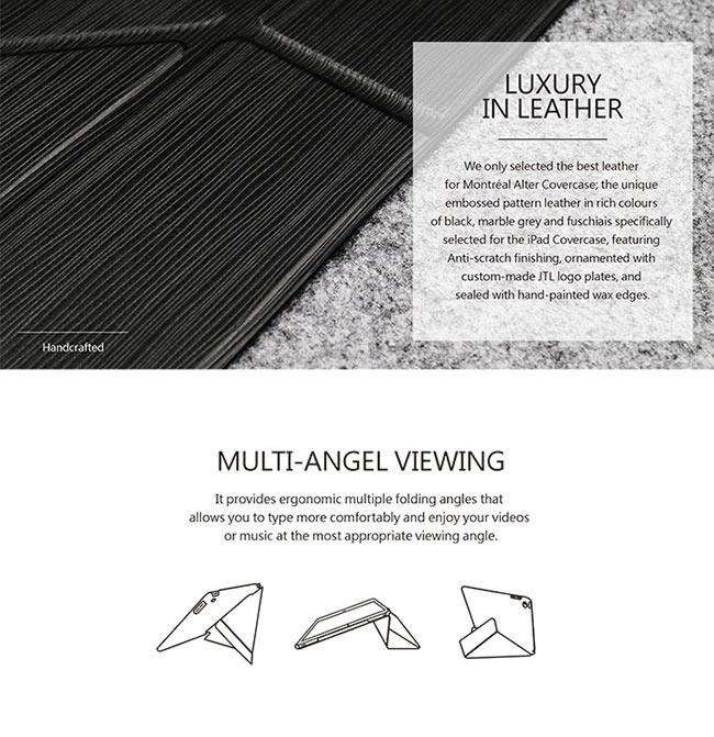 JTL iPad 2017 Montreal 9.7吋 多角度折疊皮套