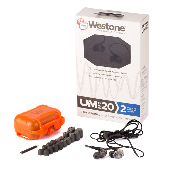 Westone UM Pro 20 New 雙單體可換線專業監聽級入耳式耳機-透明