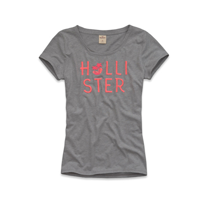 【HOLLISTER Co.】女裝 現貨 浪漫棕櫚樹短T恤(灰)