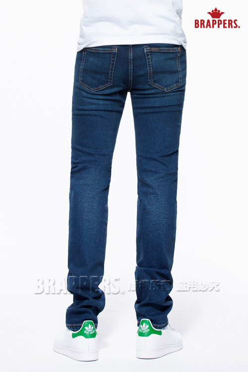 BRAPPERS 男款 HG高腰系列-高腰彈性直筒褲-藍