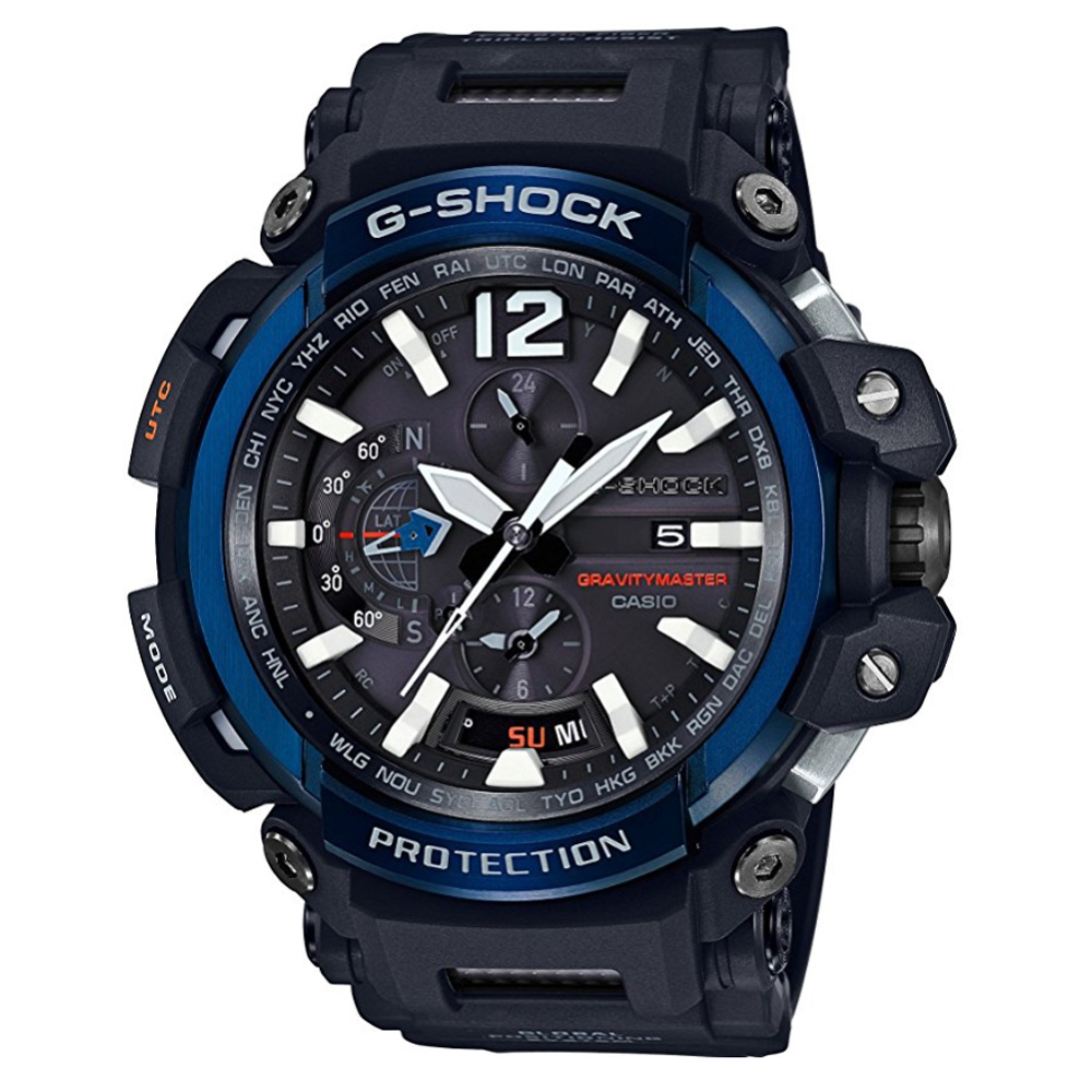 G-SHOCK 世界首發藍芽GPS接收電波飛行錶(GPW-2000-1A2)-57.2mm