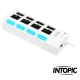 INTOPIC-USB2.0 4埠全方位獨立開關集線器(白)HB-20 product thumbnail 1