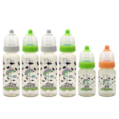 【貝喜力克】防脹氣PES奶瓶特惠組(240ml*4+120ml*2)