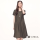 CHICA 韓系氣質簡約素色短袖設計洋裝(2色) product thumbnail 1