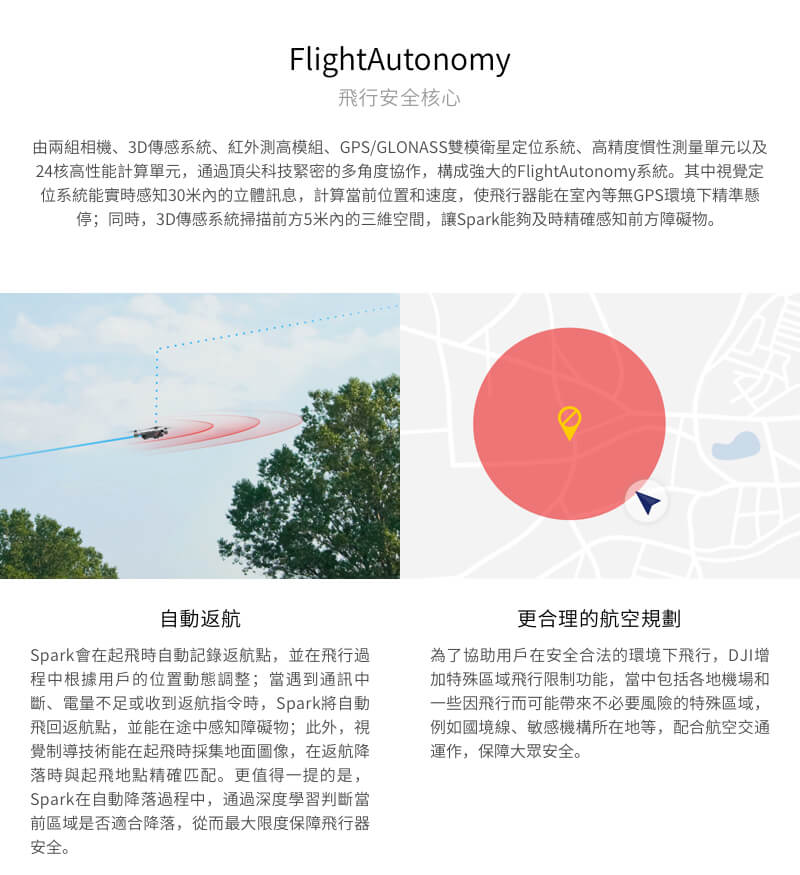 DJI Spark 迷你航拍機-全能套裝/初雪白(聯強貨)+聯強飛行課程