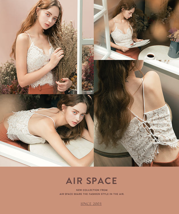 AIR SPACE 交叉綁帶牛仔腰封外搭上衣(藍)