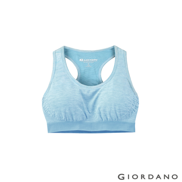 GIORDANO 女裝G-MOTION無縫運動背心-44 雪花酷藍