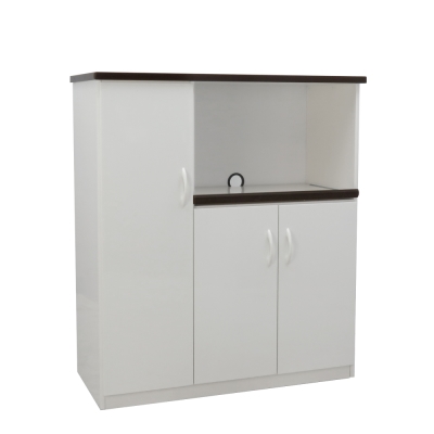 品家居 艾亞3.2尺環保塑鋼三門餐櫃(二色可選)-97x43x112.5cm免組