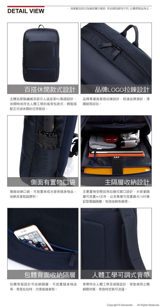 Samsonite RED LOPERE 筆電後背包15吋(黑)