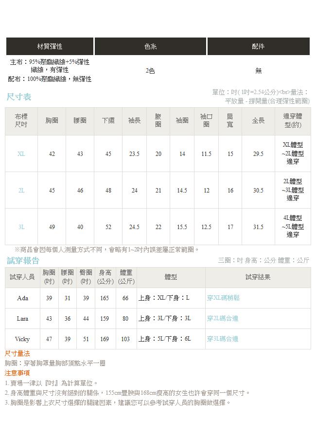 拼接繽紛幾何百褶下襬造型上衣-OB大尺碼