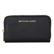 MICHAEL KORS JET SET TRAVEL金字防刮牛皮雙層拉鏈零錢包(黑) product thumbnail 1