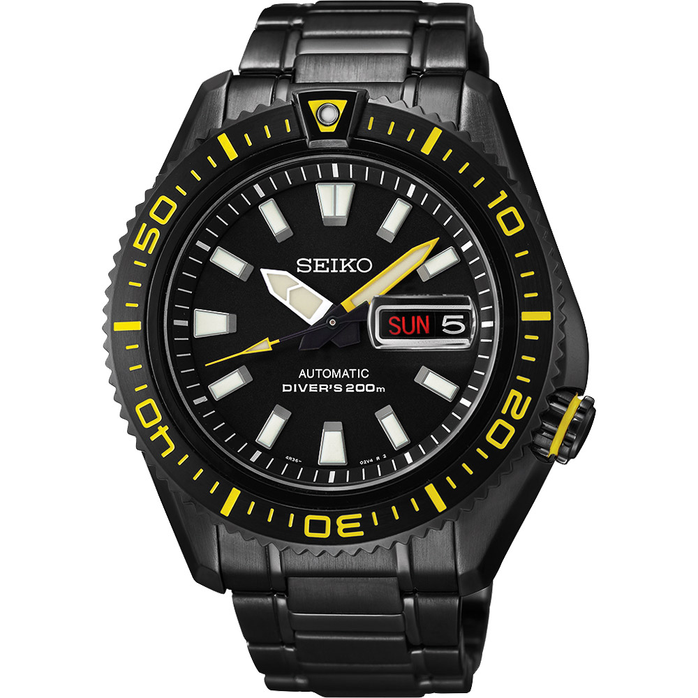 SEIKO Mechanical 怒海潛將200米機械腕錶(SRP499J1)-IP黑/42mm