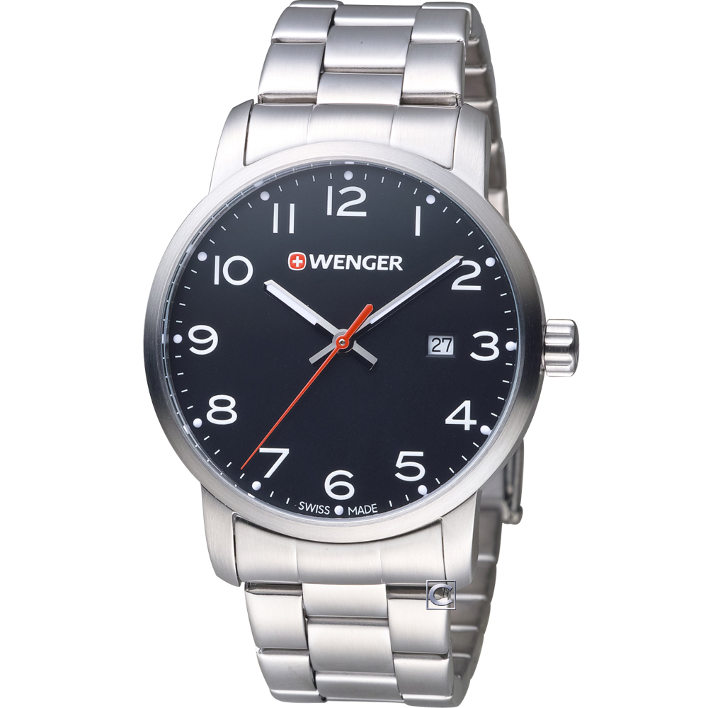 WENGER Avenue 城市時尚腕錶(01.1641.102)黑/42mm