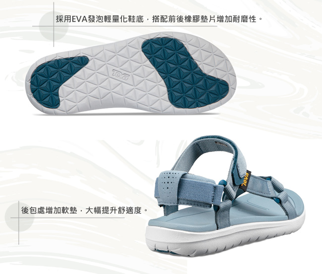 TEVA 美國 女 Sanborn Universal 輕量運動涼鞋 灰藍