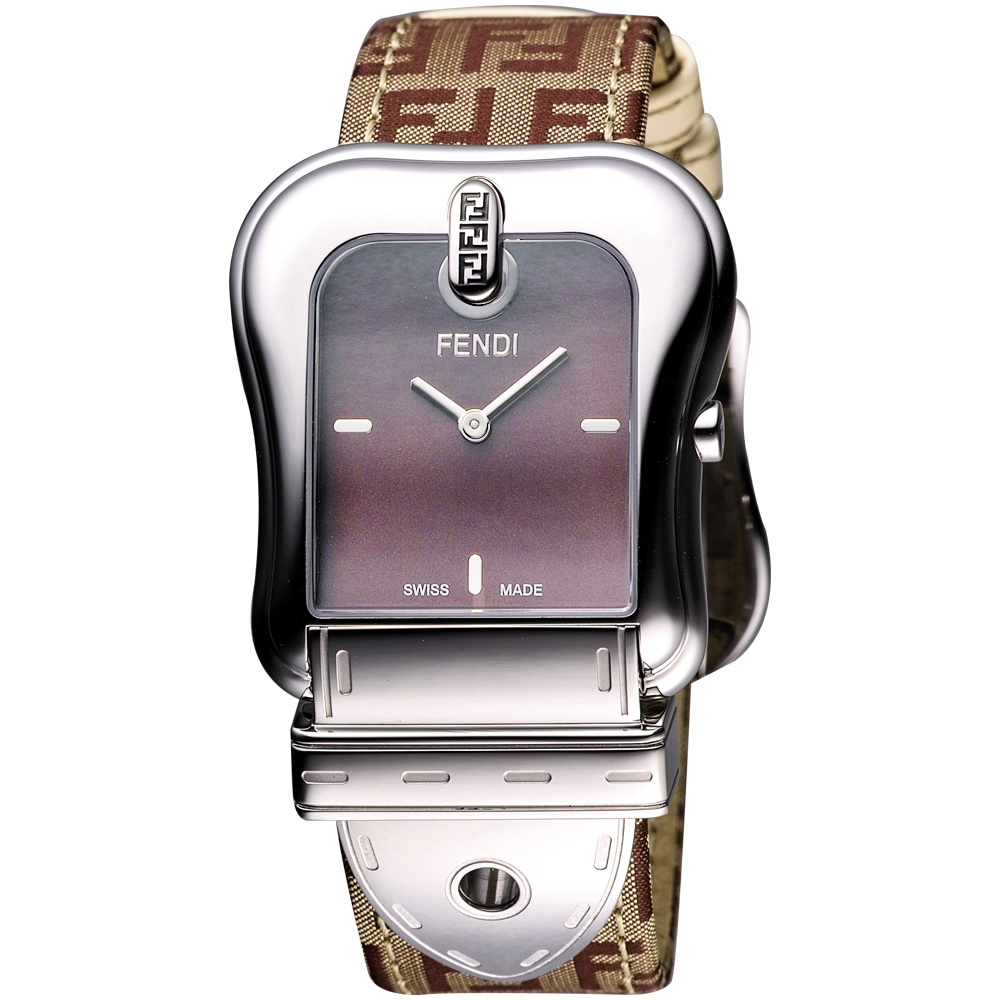 FENDI B.Fendi 時尚經典腕錶(F370122F)-咖啡/33mm