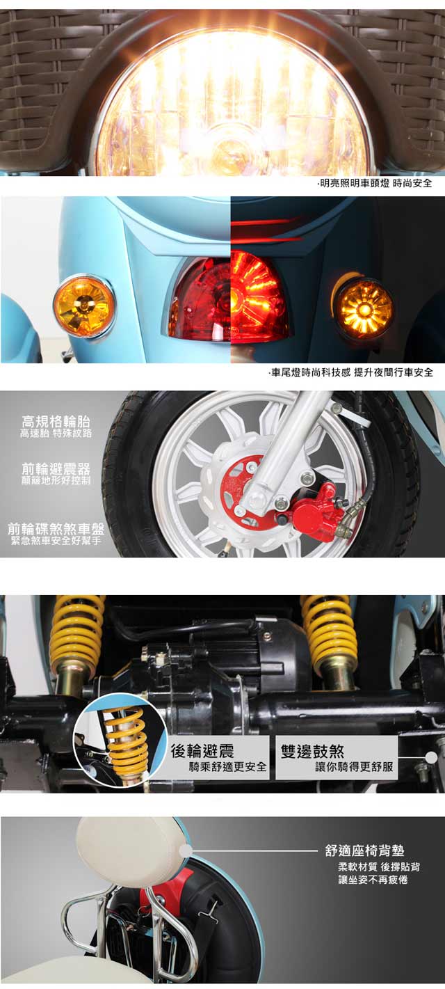 【EX-3】EX-3 48V 鉛酸 LED燈 液壓減震 三輪車 雙人 電動車 藍