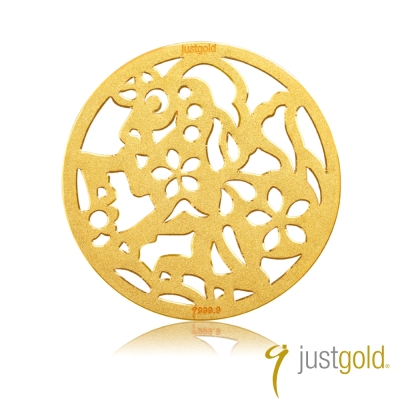 鎮金店Just Gold 金幣-花開富貴金幣(馬)