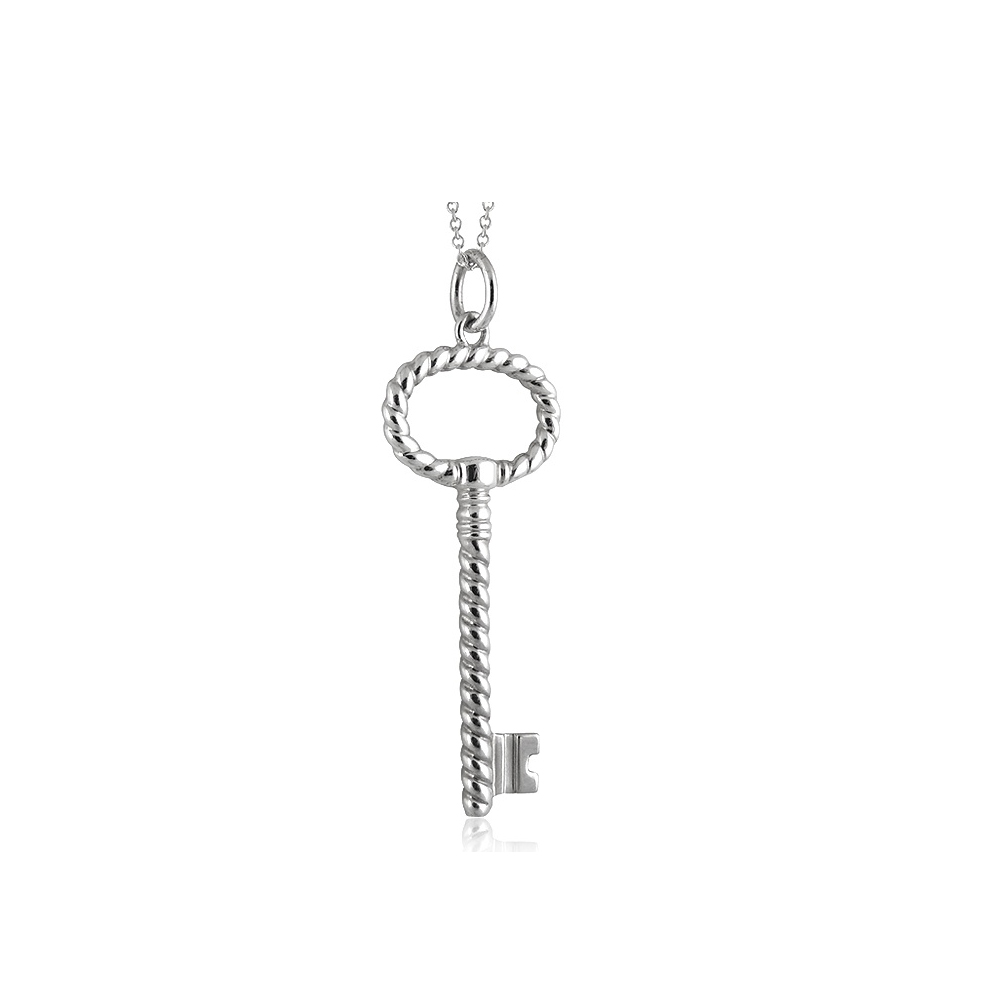 TIFFANY&Co. Twist Oval Key 旋扭鑰匙墜飾純銀項鍊